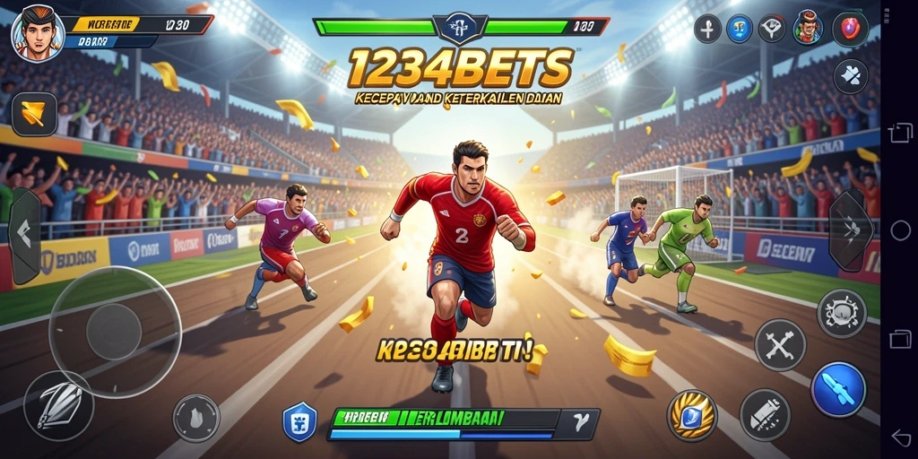 Tampilan gameplay Racing yang mendebarkan dalam 1234BETS.