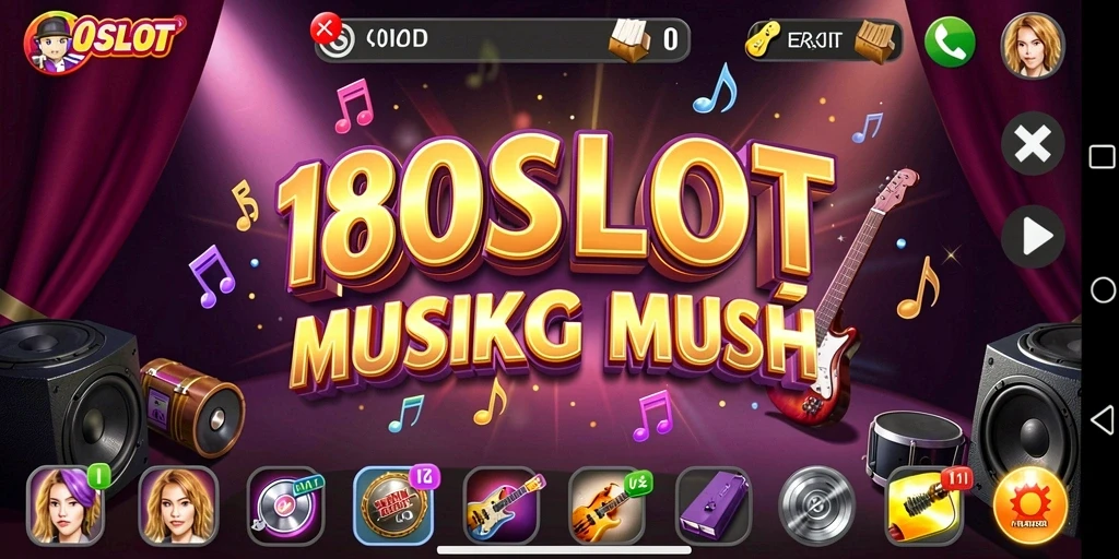 Screenshot menunjukkan pengalaman gameplay musik yang seru.
