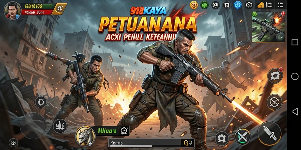 Tampilan gameplay 918KAYA yang mendebarkan dengan aksi seru.
