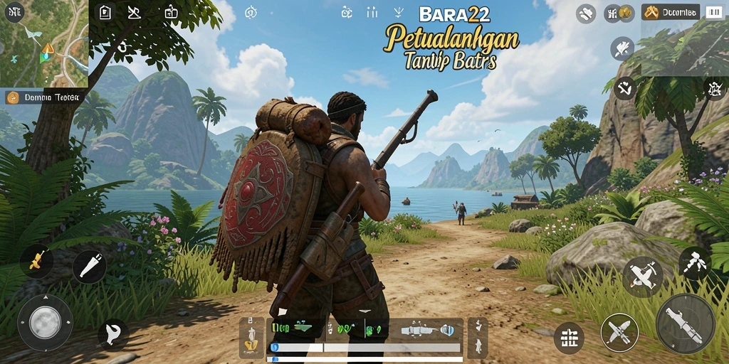 Tampilan menakjubkan dari dunia terbuka BARA22.