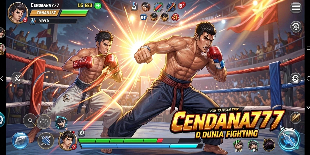 Tampilan seru dari gameplay CENDANA777 saat pertarungan berlangsung.