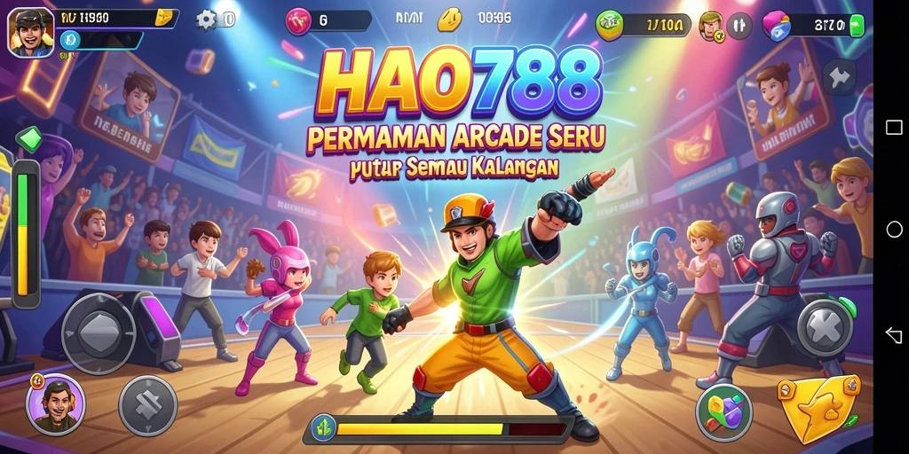 Tampilan utama gameplay HAO788 dengan aksi arcade yang seru.