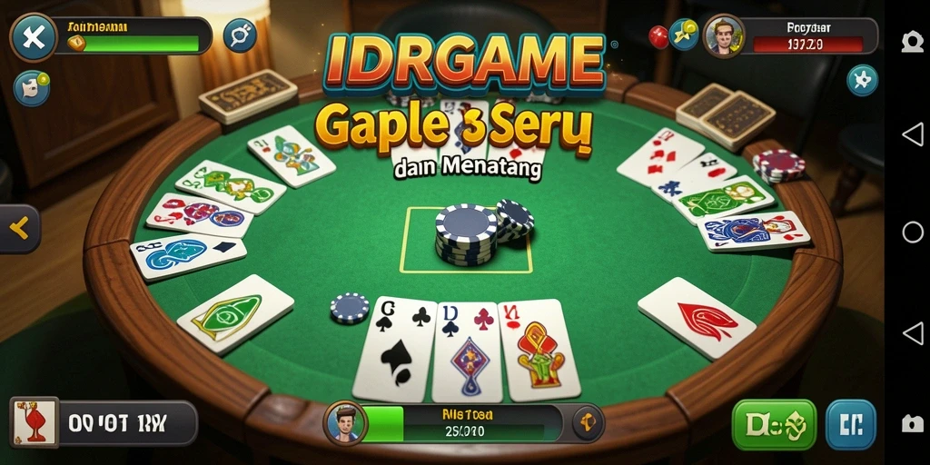 Tampilan gameplay Gaple seru dan interaktif di IDRGAME.