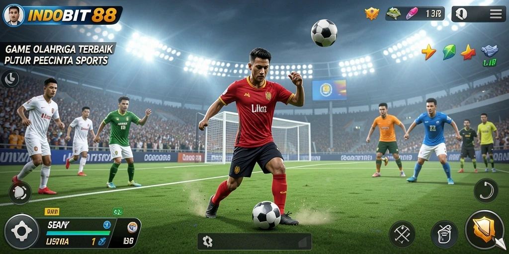 Tampilan gameplay INDOBIT88 yang menarik dan seru di arena kompetisi.