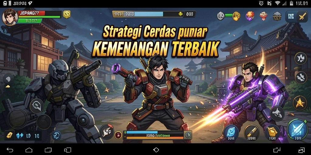 Screenshot utama JEPANG77 menampilkan aksi strategi yang mendebarkan.
