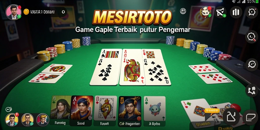Tangkapan layar gameplay Gaple MESIRTOTO yang menegangkan.