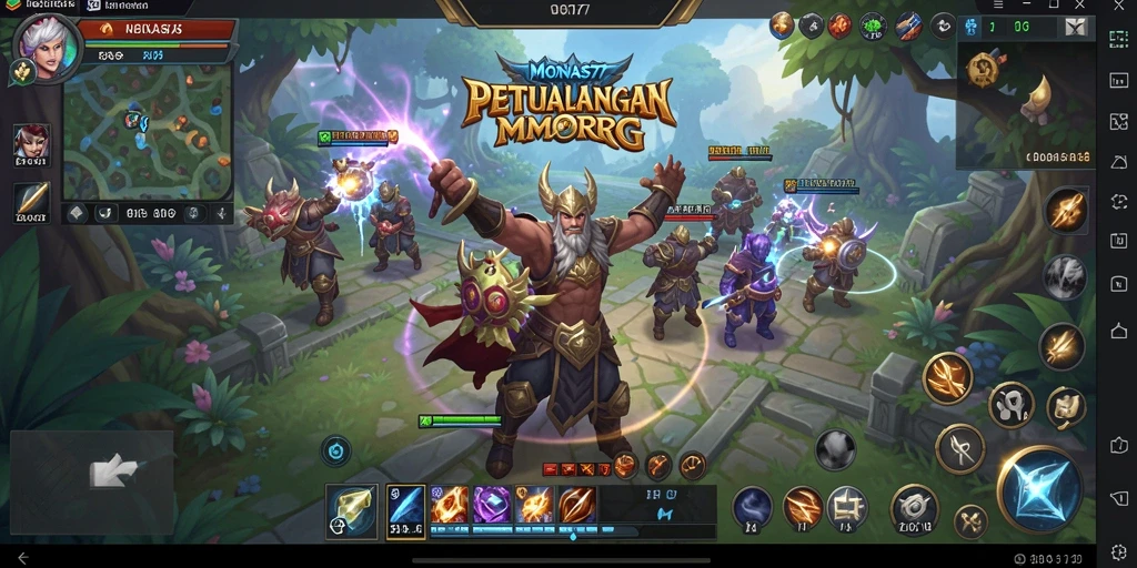 Gameplay MONAS77 yang menampilkan petualangan seru dalam dunia MMORPG.