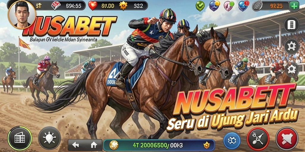 Gameplay menegangkan dalam balapan seru di NUSABET