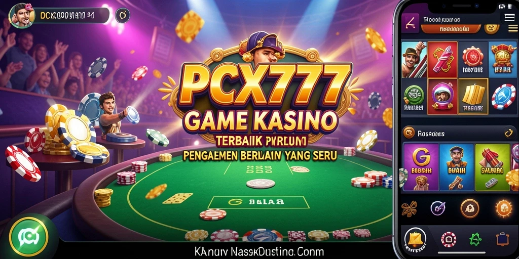 Screenshot gameplay PCX777 menampilkan keseruan permainan Kasino.