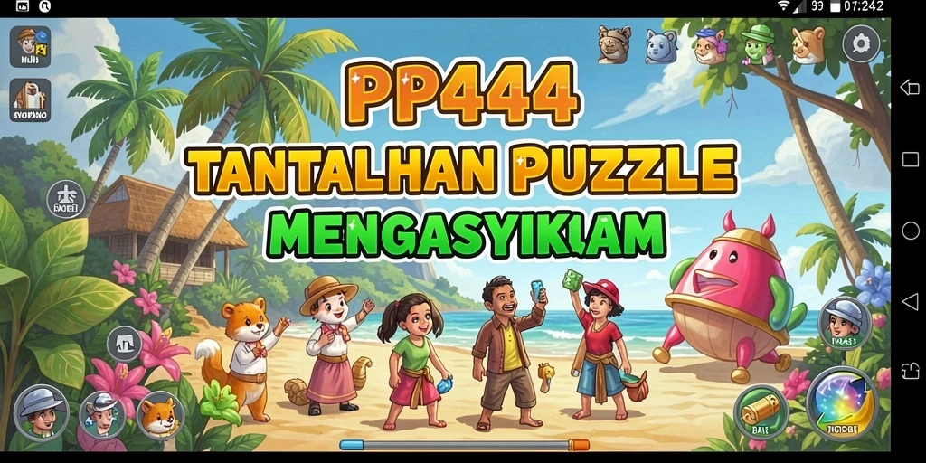 Tangkapan layar gameplay menarik PP444 dengan tantangan puzzle yang beragam.