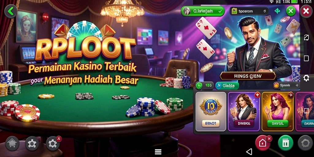 Screenshot gameplay Kasino RPLOOT yang menarik dan interaktif.