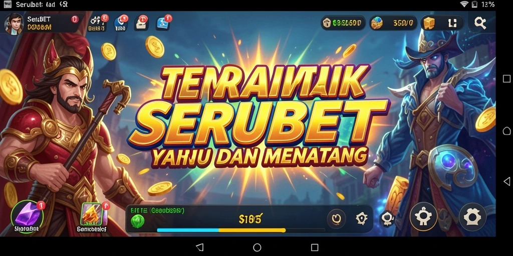 Gameplay SERUBET dengan aksi mendebarkan dan grafis tajam.