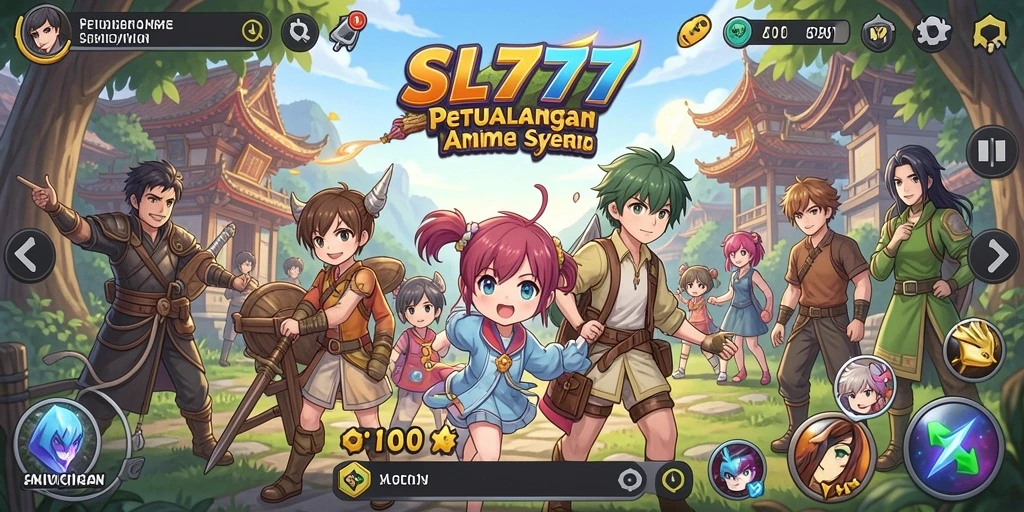 Tampilan gameplay SL777 dengan karakter Anime yang menawan.