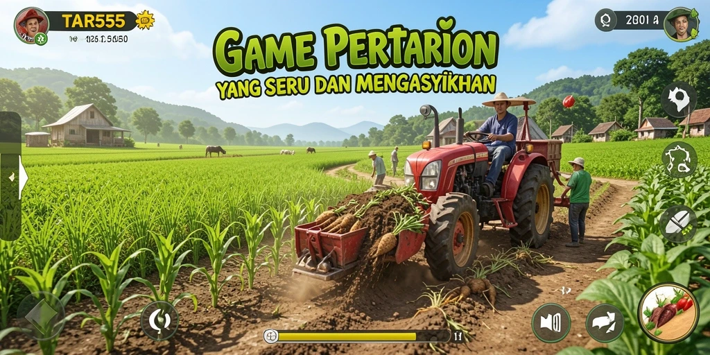 Tangkapan layar TAR555 menampilkan gameplay bertani yang mendebarkan.
