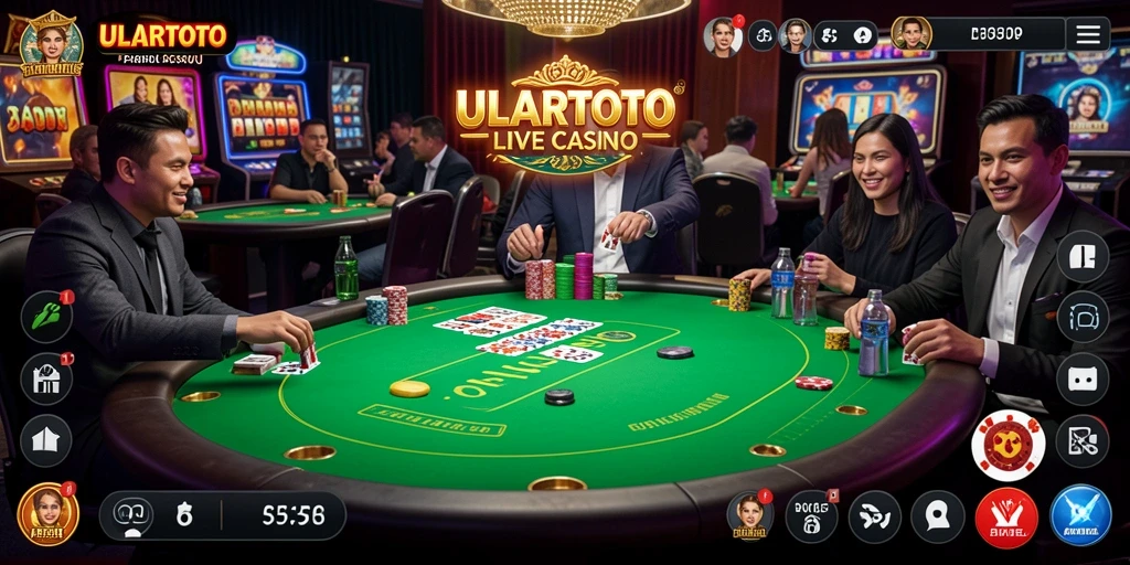 Tampilan gameplay ULARTOTO yang mendebarkan dalam Live Casino.