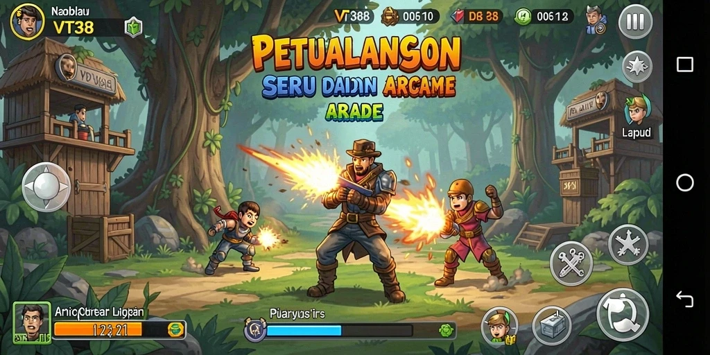 Tangkapan layar dari gameplay VT38 yang menarik dan penuh tantangan.